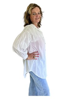 Blouse Bobbi (Wit) - lang model