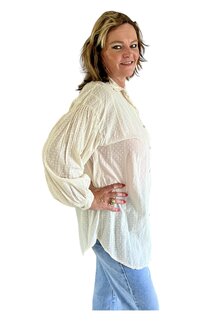 Blouse Bobbi (Zand) - lang model