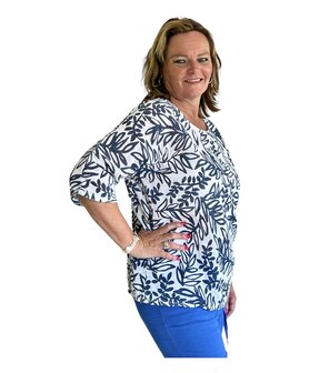 Blouse Ilja (Blauw/wit)