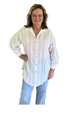 Blouse Bobbi (Wit) - lang model